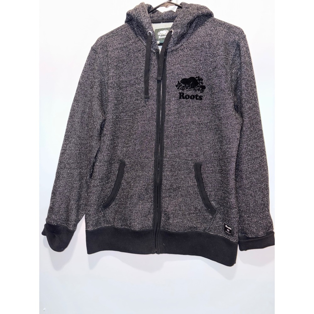 Roots Full Zip Up Hoodie Organic Cotton Recycled Fleece